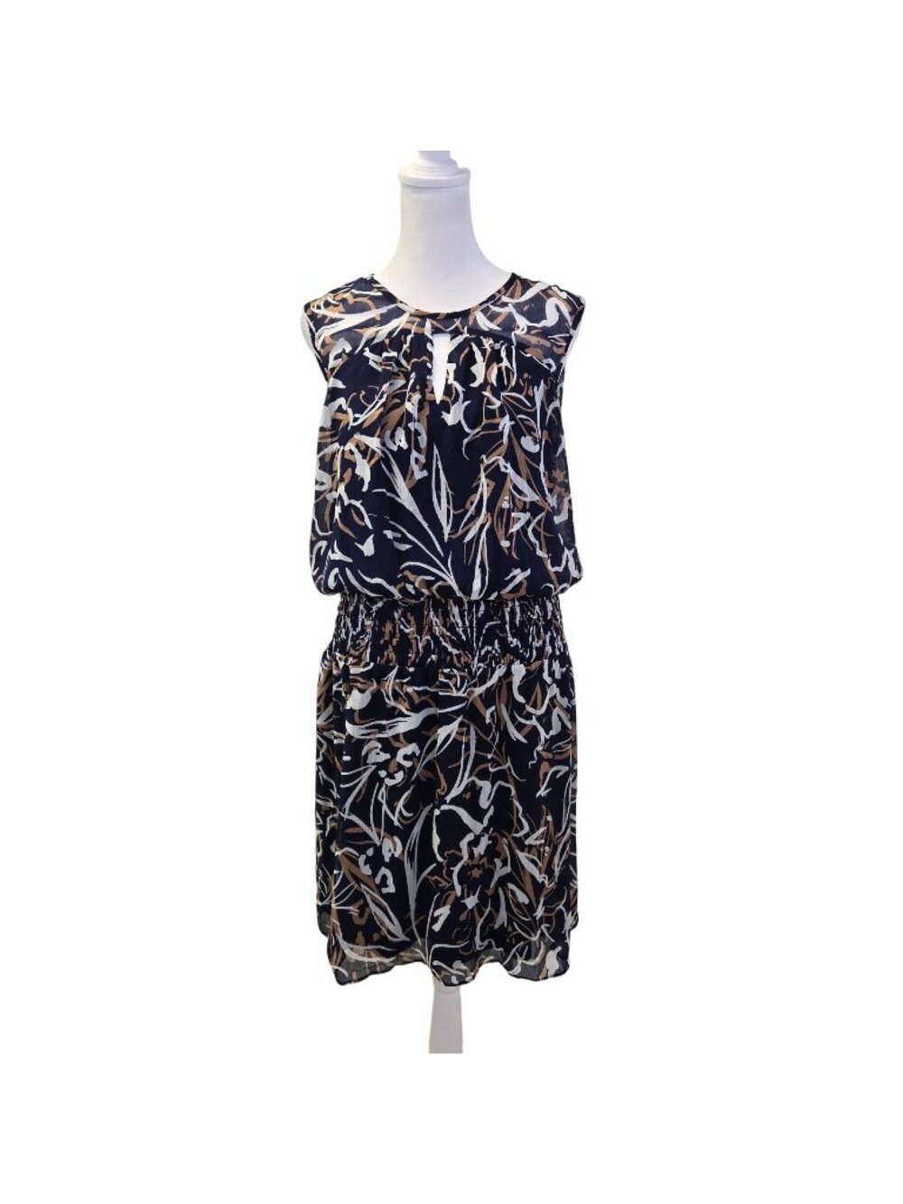 NWT Maggy London x Stitchfix Sleeves Smocked Hip Yoke Mini Dress size 12